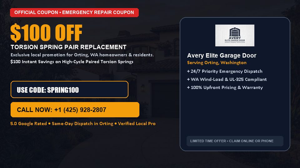 Avery Elite Garage Door $100 OFF Dual Torsion Spring Replacement